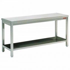 table de travaille en inox 600x500x900 avec sous tablette haute qualitée made in Belgique